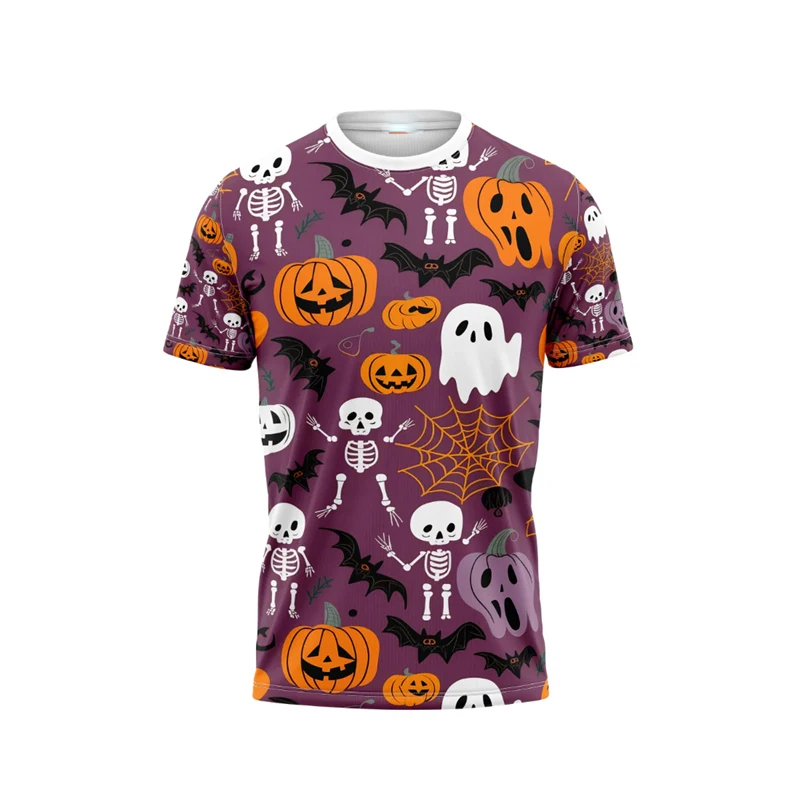 Костюмы на Хэллоуин с принтом, футболка для мужчин и женщин, одежда Jack O Lantern, графический дизайн, футболки с круглым вырезом, ужасный призрак, топ