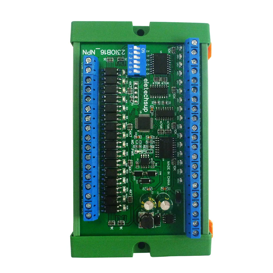 23IOB16 RS485 пульт дистанционного управления Переключатель DC 12V 24V 16 вход 16 выход PLC IO Плата расширения 01 02 03 05 06 15 16 модуль Modbus RTU