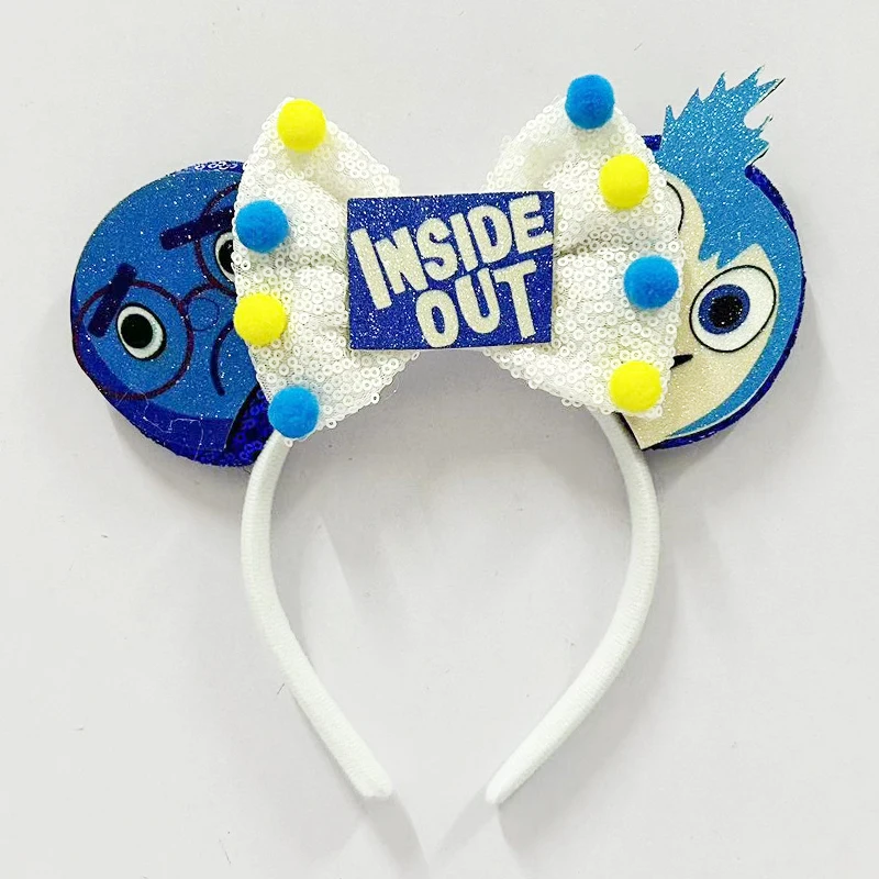 Фото Disney Inside Out 2, периферийная повязка на голову с изображением фильма, тревога, гнева, Envy Bing Bong, милые головные уборы, аксессуары, игрушки, подарки на день рождения №5