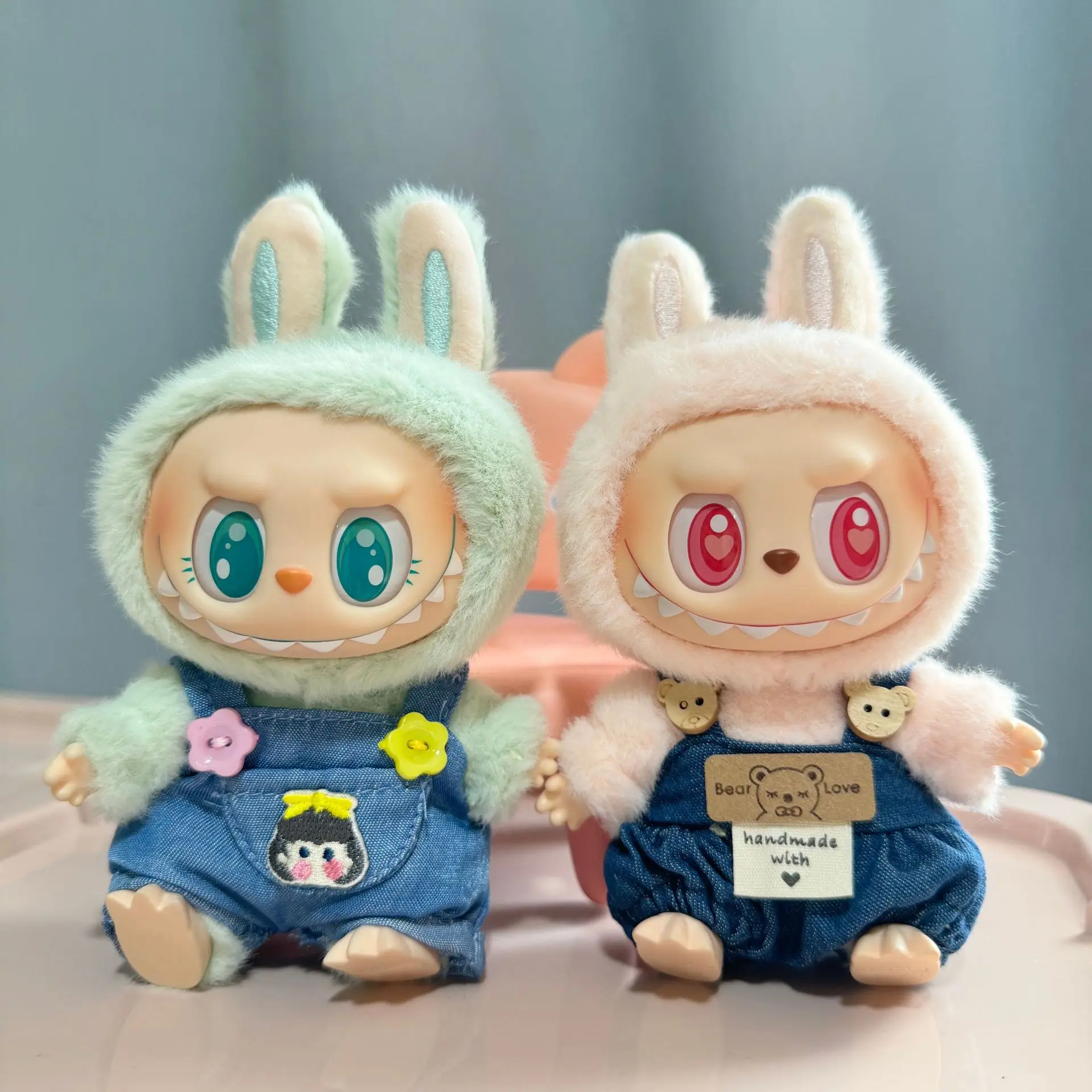 Cute Mini Plush Doll'S Clothes Bib Pants Labubu I II Idol Dolls Sitting Party Clothing Outfit Accessories For Korea Kpop Exo (art.: 3920ca9f4440b) - 3920ca9f4440b