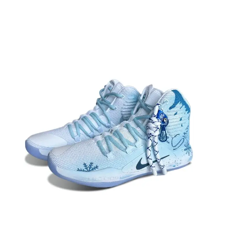 Фото 【Настроить】Nike Hyperdunk X Баскетбольные кроссовки мужские средние кроссовки белого/лаке синего цвета AO7890-101 №3