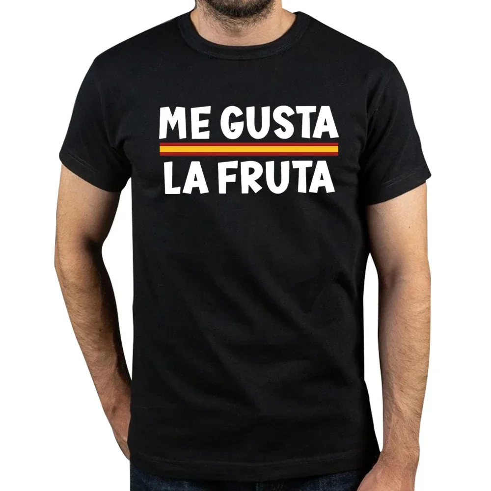 Футболка Me Gusta Fruta I Like Fruits, забавные футболки с испанским мемом для мужчин и женщин, повседневные унисекс, уличная футболка, хлопковые новые