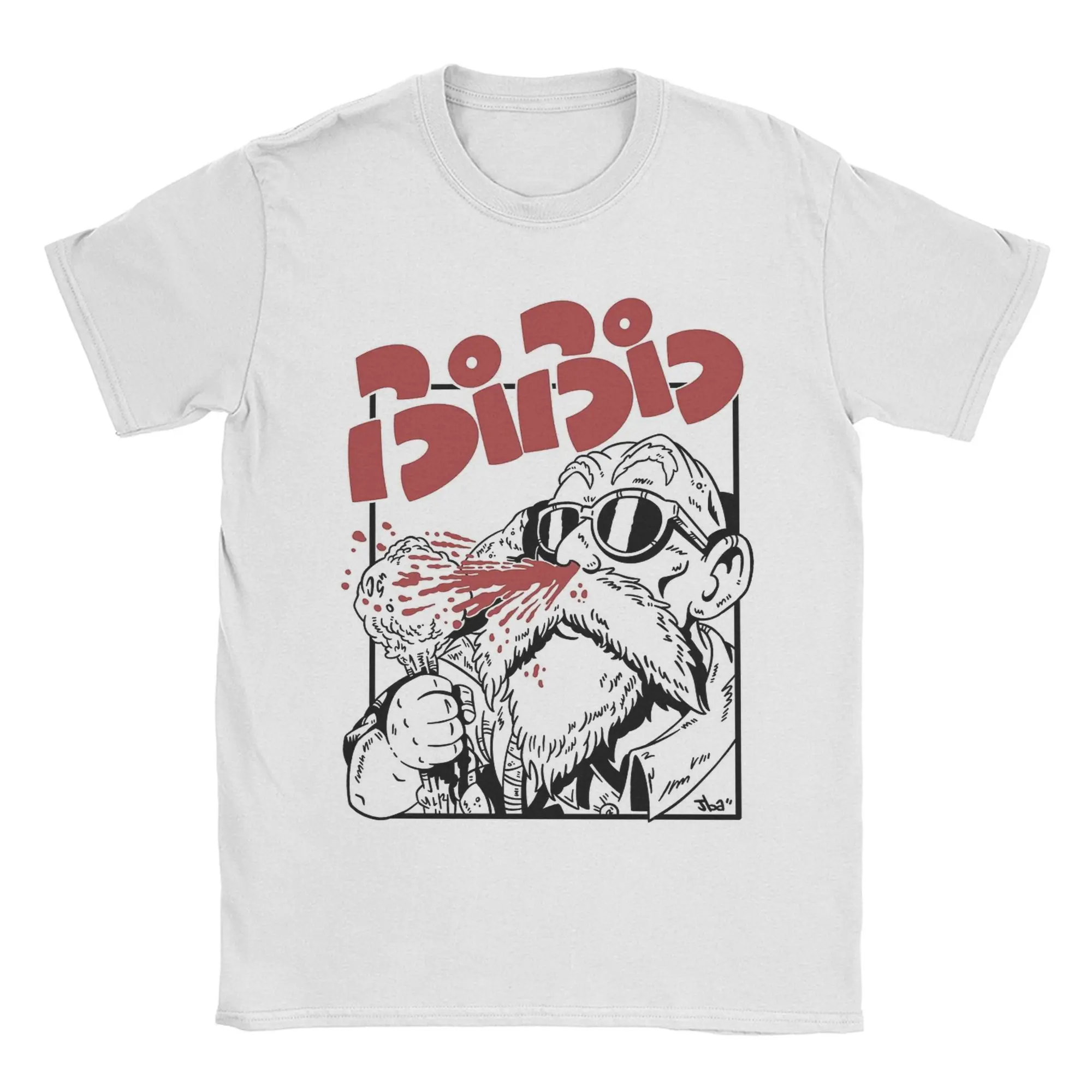 Dragon Ball Casual Pichi Pichi Gal Master Roshi T-Shirt Men's Cotton Short Sleeve O-neck Summer Clothing