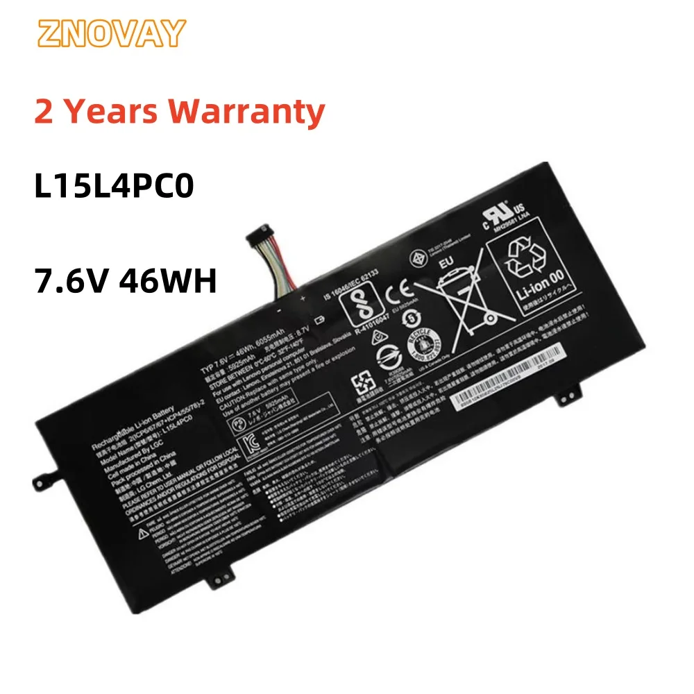 ZNOVAY L15L4PC0 7,6 В 46 Втч Аккумулятор для ноутбука Lenovo IdeaPad 710S-13ISK Xiaoxin Air 13 L15M4PC0