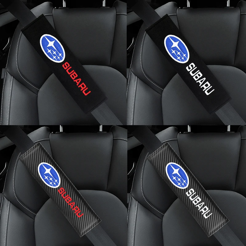 2 шт., накладки для ремня безопасности автомобиля, для Subaru Forester Impreza Legacy Outback WRX STI Crosstrek BRZ XV