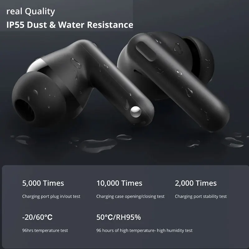 Глобальная версия Realme Buds T310 Bluetooth 5.4 Гарнитура IP55 Водонепроницаемая 46 дБ Активное шумоподавление 40 часов Питание от батареи (art.: 3920c969236b8) - 3920c969236b8