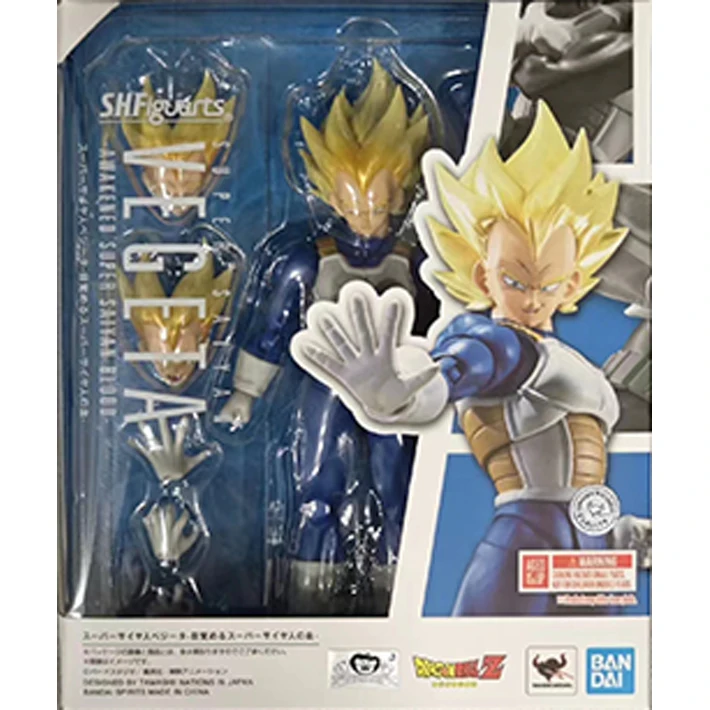 Фото Регулируемая фигурка Bandai S.H. Фигуртс SHF Драконий жемчуг Z Super Saiyan Vegeta Пробуждение супер сайян кровь аниме экшн-фигурка подарок №2