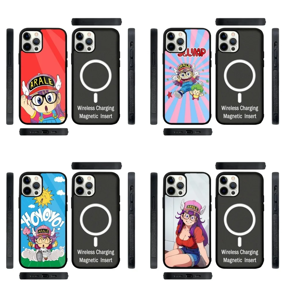 Чехол для телефона Cartoon Dr S-Slump A-Arale с сильным магнитом для IPhone 15,14,13, Pro, Max, Plus, 11,12, Mini для беспроводной зарядки Magsafe