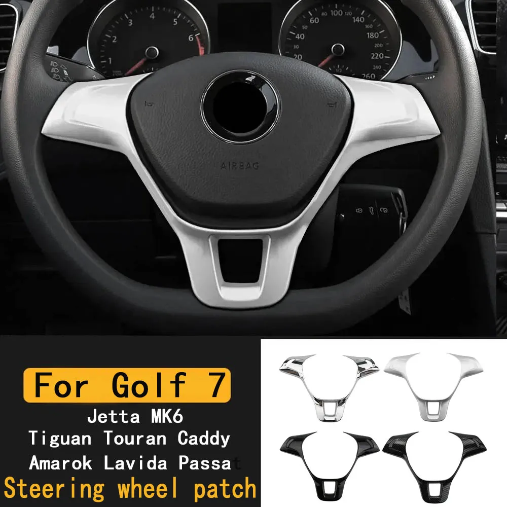 Для Volkswagen VW Golf 7 GTI MK7 POLO Jetta MK6 Tiguan Touran Caddy Amarok Lavida Passat наклейка на панель рулевого колеса автомобиля