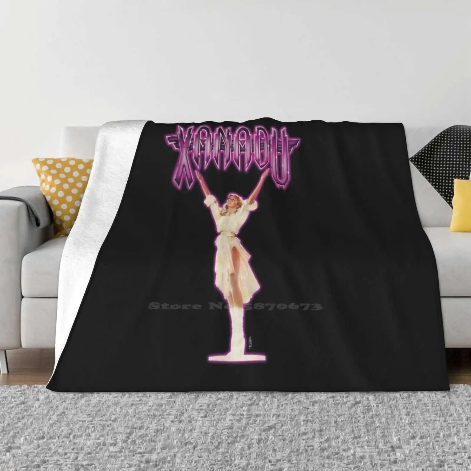 Xanadu Kira Olivia Newton-John самое продаваемое домашнее фланелевое одеяло для комнаты Olivia Newton John Kira 1980-х годов, роликовые коньки