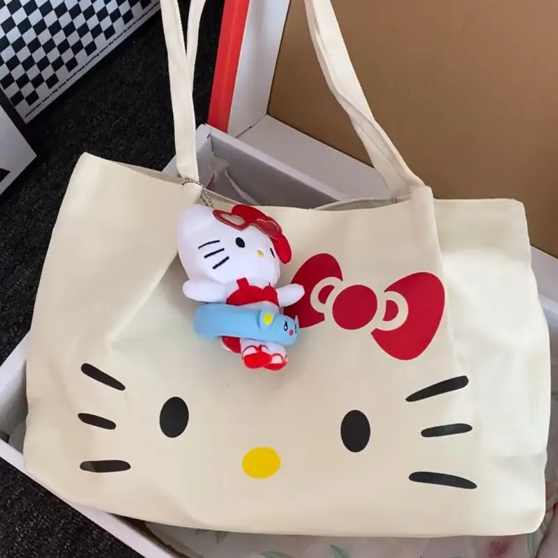 Sanrio Hello Kitty сумка через плечо пригородная сумка-тоут с мультяшным принтом Kawaii большая вместительная сумка портативный подарок на день рождения для девочек Товары АСГ