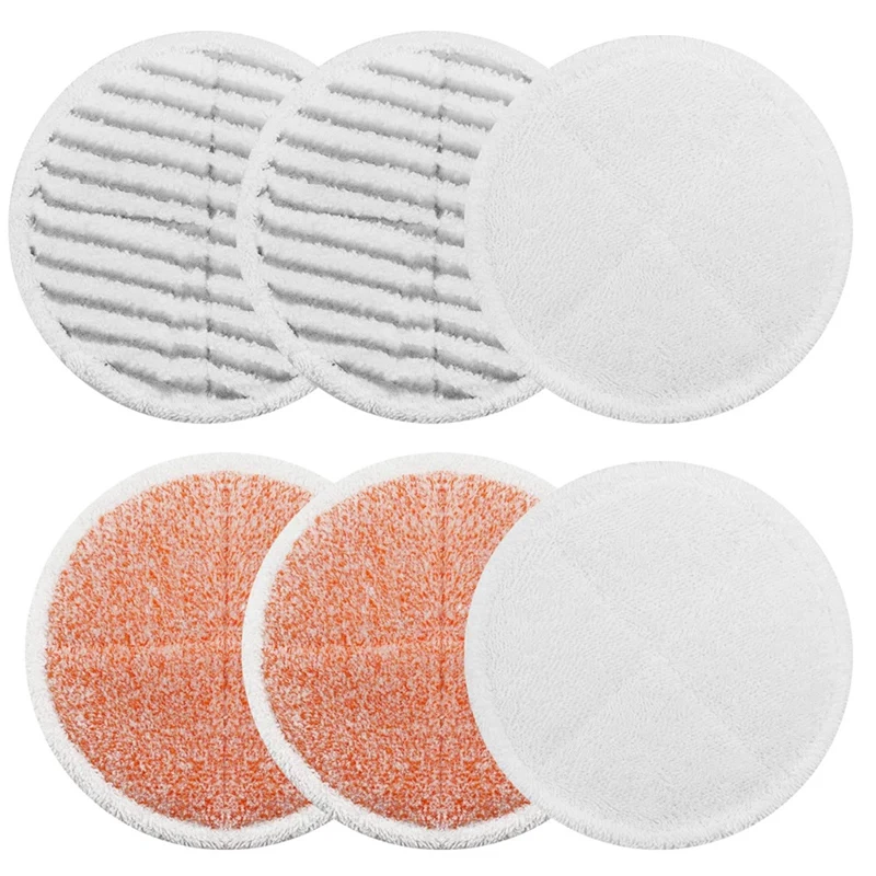 Steam Mop Pads Replacement Set For Bissell Spinwave 2039A 2124: 4 Heavy Scrub Pads, 2 Soft Pads, 2 Scrubby (art.: 3920cb201cef8) - 3920cb201cef8