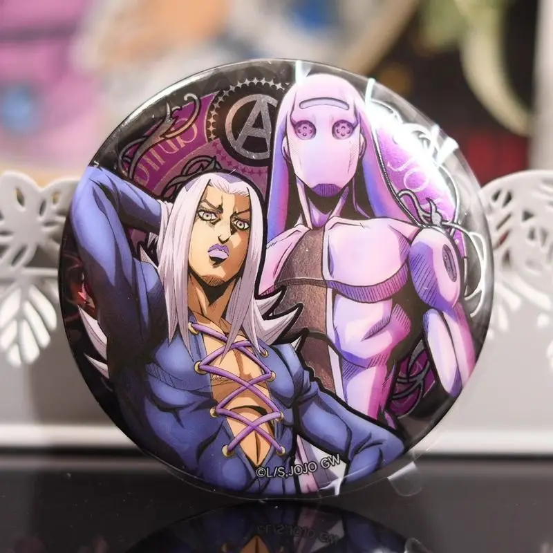 Фото Подлинный значок JOJO's Bizarre Adventure Golden Wind Giorno Giovanna Bruno Buccellati Trish Una, официальная коллекционная игрушка, игровая карта №4