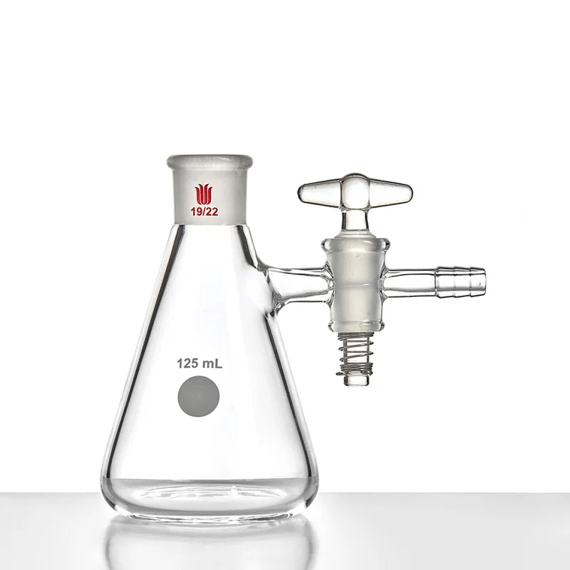 Фото Всасывающий фильтр SYNTHWARE erlenmeyer, флакон с шлифовальным горлышком, со стеклянным клапаном, диафрагма клапана 2 мм/4 мм, F66 №2