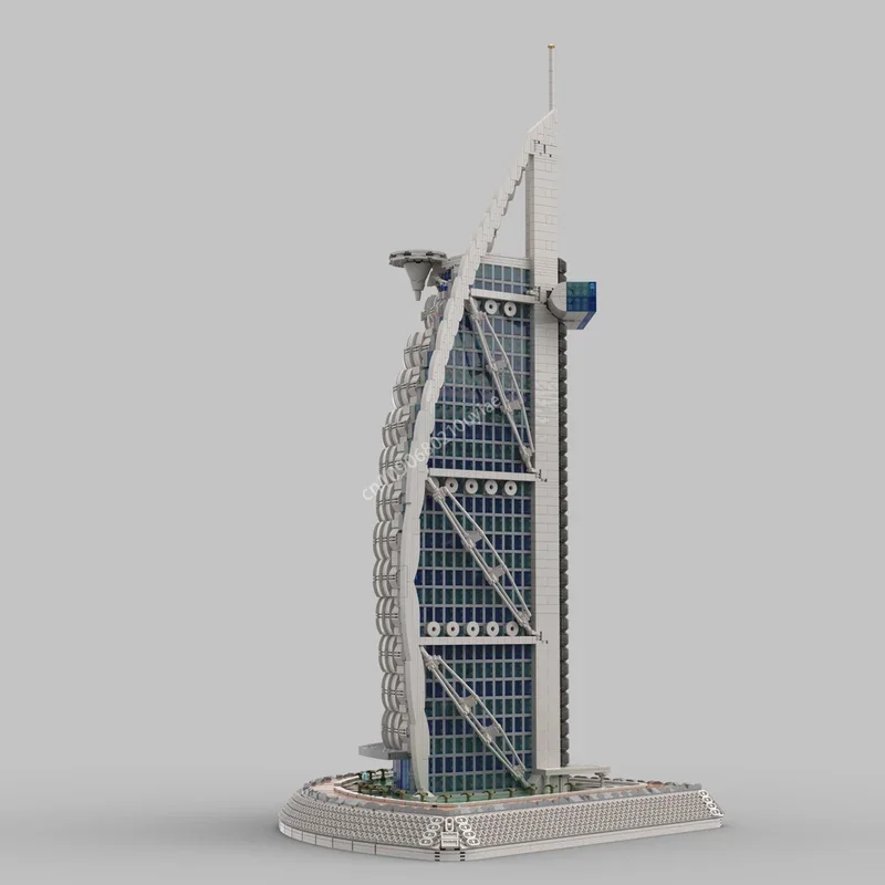 Фото 8481 шт. креативный модульный строительный блок BURJ AL-ARAB Moc Street View, коммерческая архитектура, сборные игрушки, подарки для детей и взрослых №3
