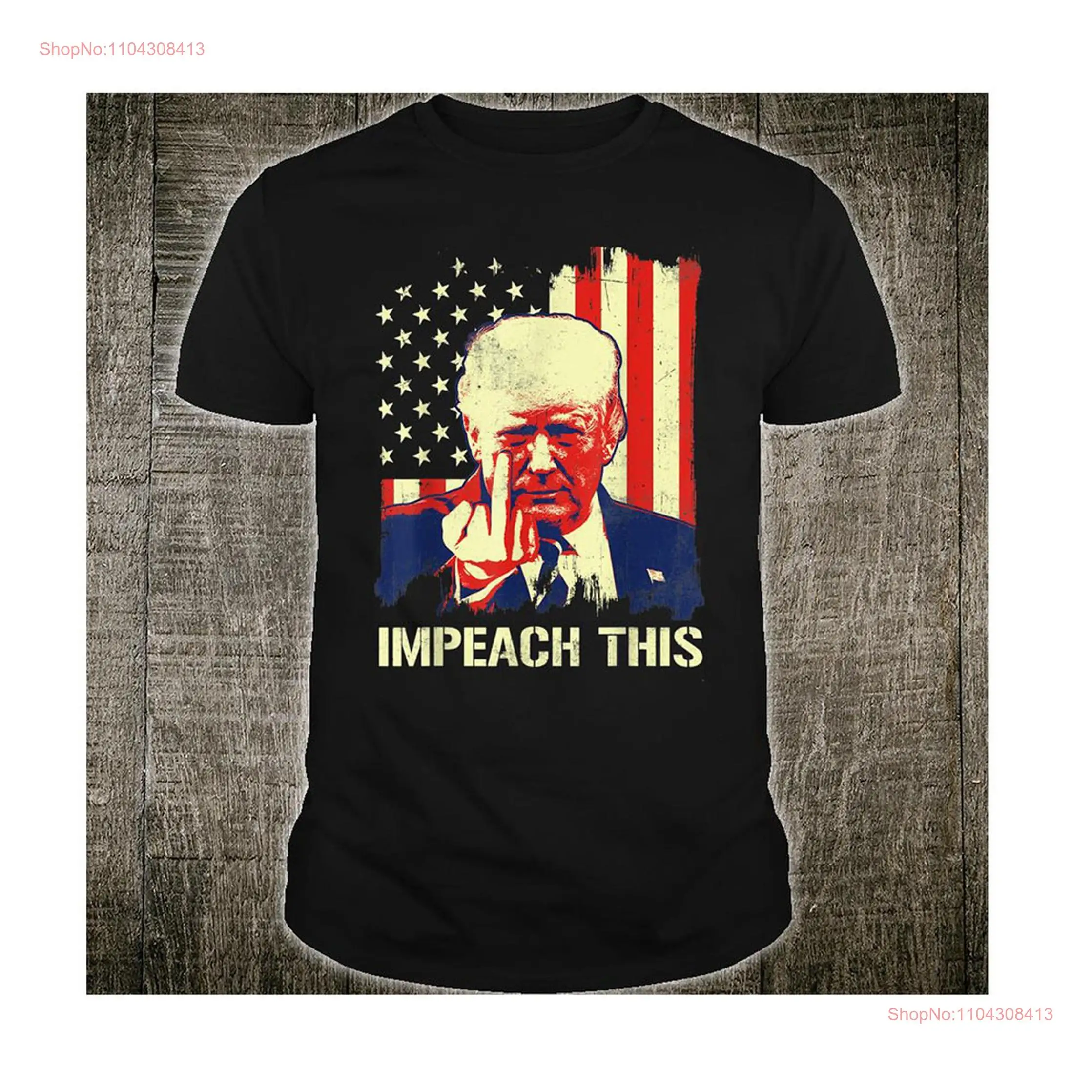 Футболка Trump 2025 Impeach Donald This Keep America Great BamiFines SweaT с длинными или короткими рукавами