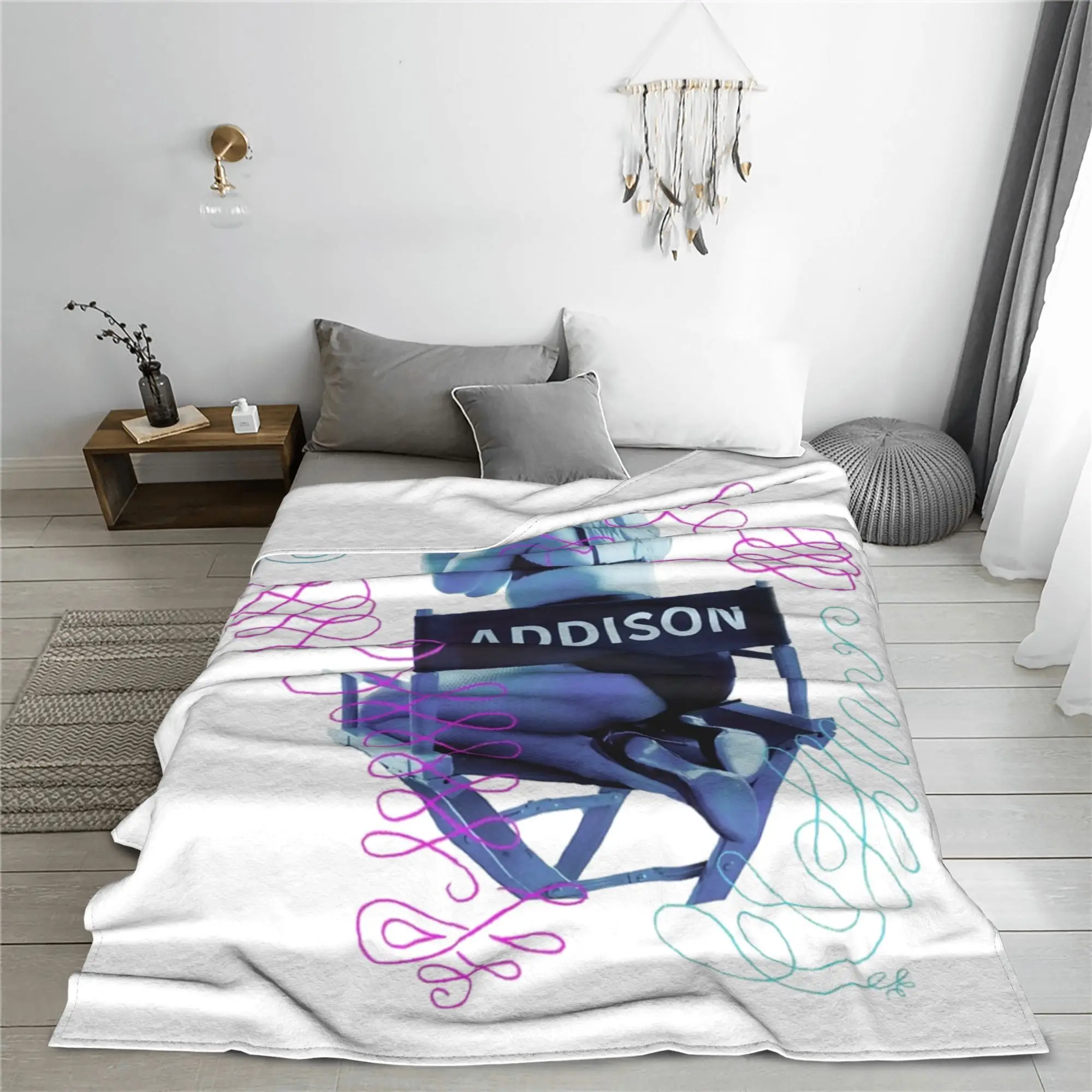 Одеяло с горячим стулом Addison Rae, коралловое флисовое плюшевое украшение, ультра-мягкое одеяло для дивана, офиса, плюшевое тонкое одеяло (art.: 3920cffa0f65c) - 3920cffa0f65c