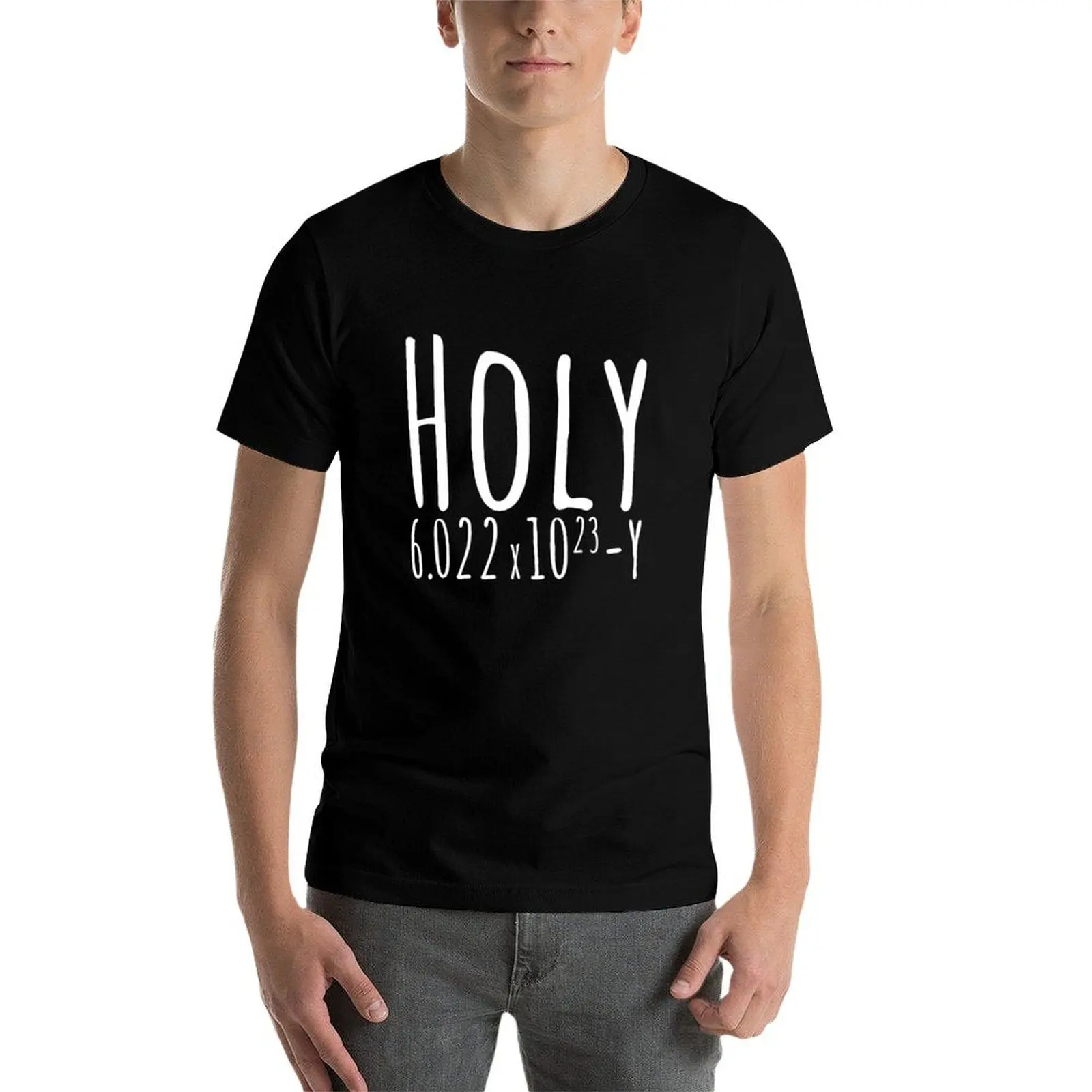 Фото Футболка Holy Avogadro, Мужская футболка с рисунком, винтажная Мужская футболка с рисунком №4
