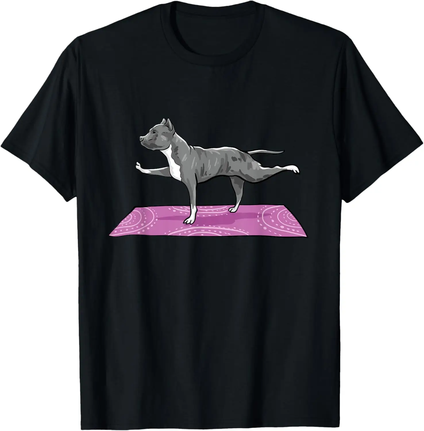Футболка Pitbull Doing Yoga Funny Pitbull Dog Lover Yogi Teacher