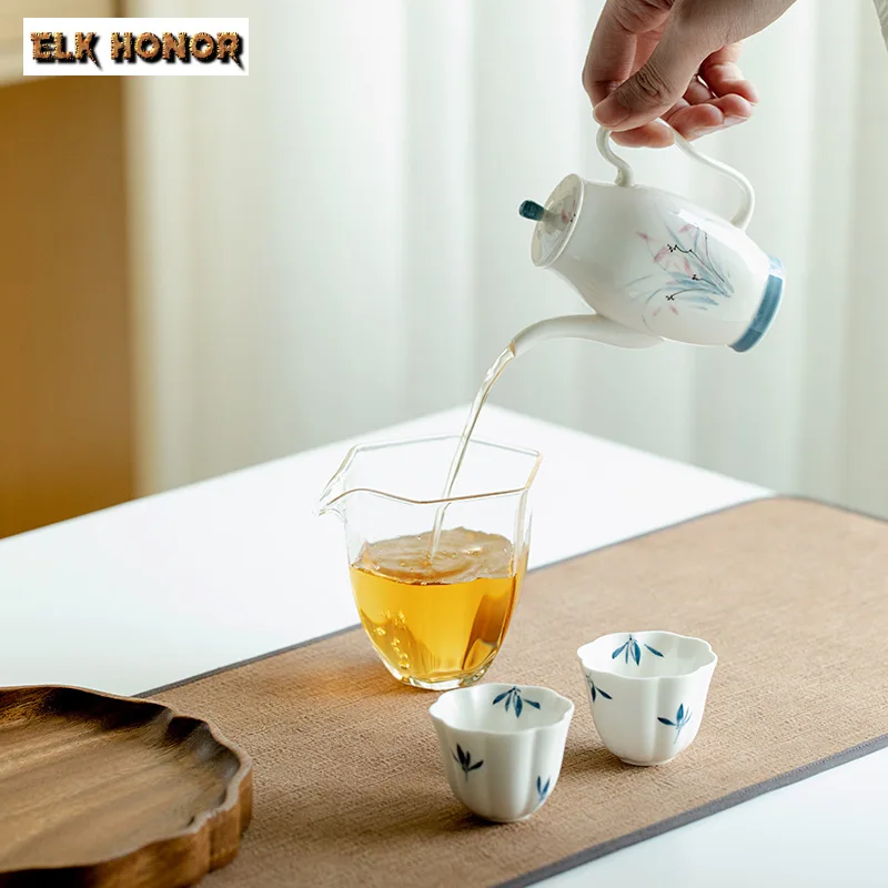 Фото Глиняный Чайник Osmanthus, чайник для приготовления чая с ситечком, 120 мл №5
