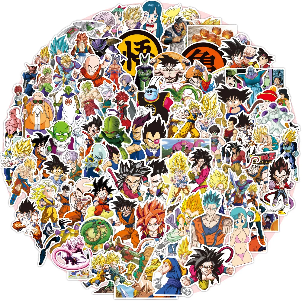 10/30/50/100 шт. Dragon Ball Z Аниме Наклейки Сон Гоку Мультфильм Украшения Наклейки Игрушка DIY Дневник Багаж Классическая крутая наклейка Манга