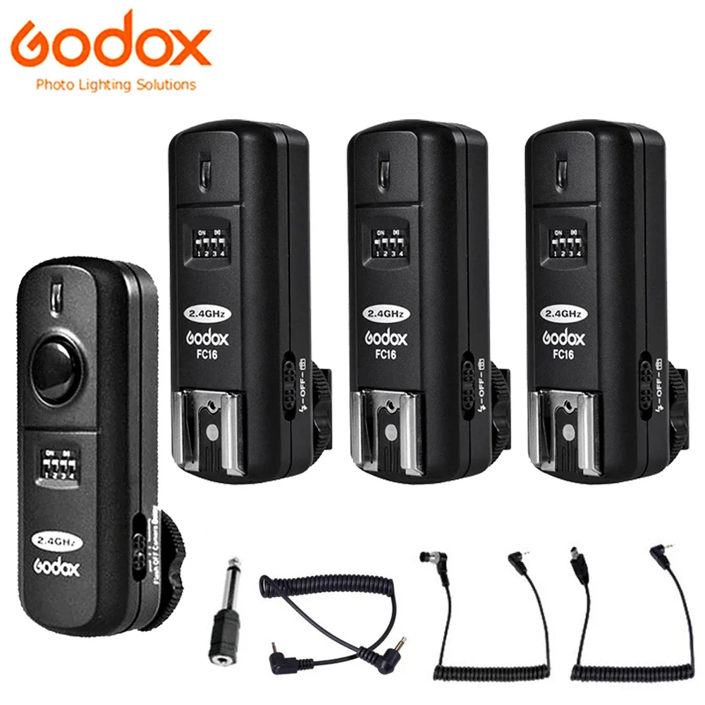 Вспышка Godox с беспроводным дистанционным управлением, 2,4 ГГц, 16 каналов