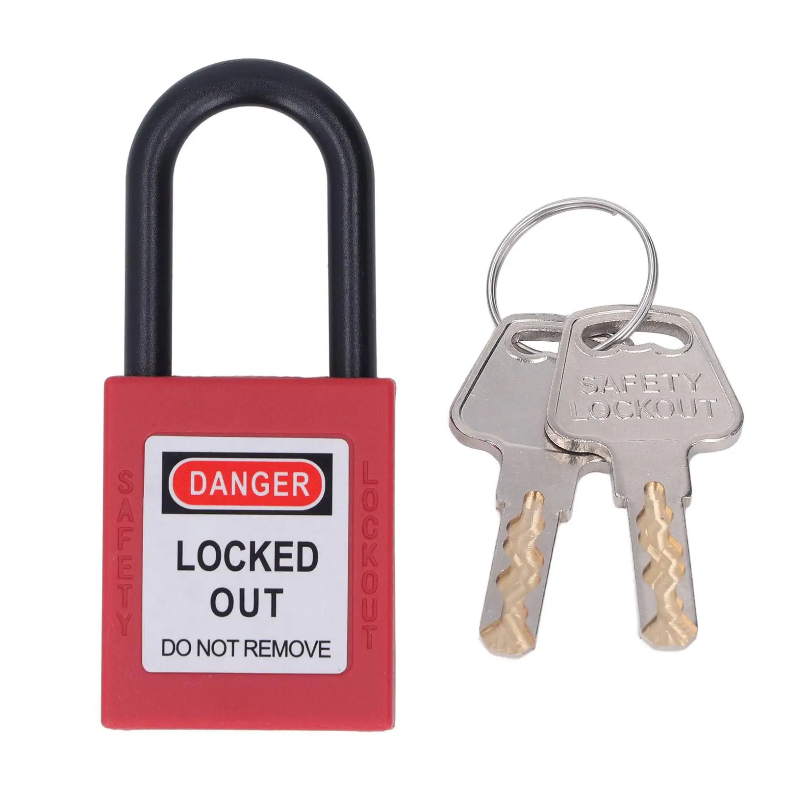 Замок безопасности Tagout с блокировкой 38 мм — пыленепроницаемый нейлон с 2 ключами для изоляции энергии