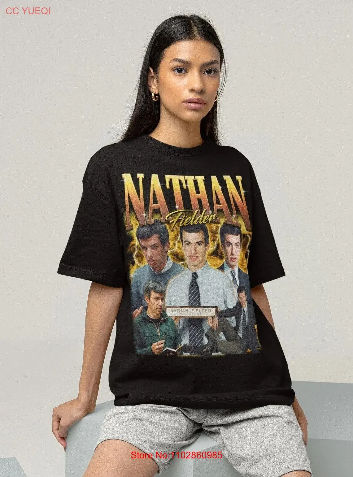 Футболка Nathan Fielder SweaT Fan, винтажная стираная уличная одежда унисекс, стильный топ для повседневной носки, универсальный дышащий