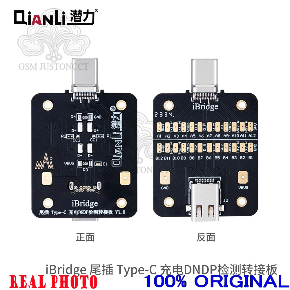 Фото Тестер хвостовой пробки QianLi-iBridge, Type-C, обнаружение DNDP, эпитаксиальная плата, Type-C №2