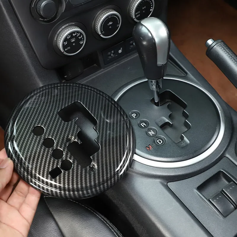 Для Mazda MX-5 NC 2009-14 ABS углеродное волокно/красная панель центрального переключения автомобиля, декоративная наклейка, аксессуары для интерьера автомобиля