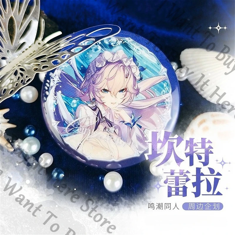 Аниме Wuthering Waves Cantarella косплей мультфильм значок орнамент лазерная цветная бумажная брошь эмблема виджет аксессуар талисман подарок