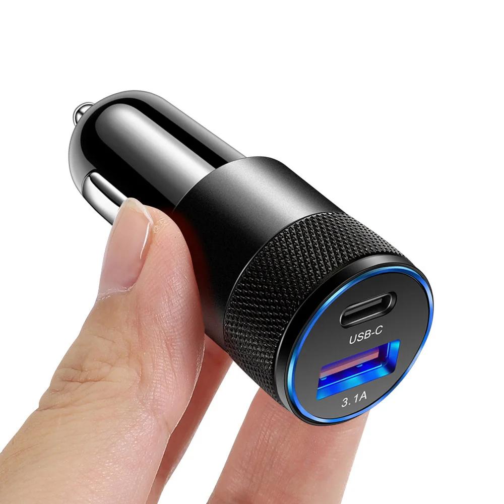 Автомобильное зарядное устройство USB Type C, 66 Вт, быстрая зарядка, автомобильный адаптер для телефона, быстрая зарядка 3,0 для iPhone, Xiaomi, Huawei, Samsung