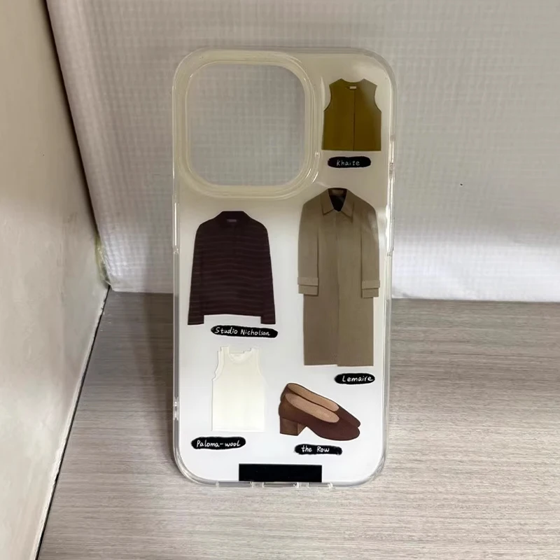 Неделя моды Dressing Ins Простой стиль Нишевый чехол для телефона для iPhone 17, 16, 15, 14, 12, 13, 11 Pro Max Pro XR Plus Мягкий чехол с защитой от падения (art.: 3920d1cb0fae8) - 3920d1cb0fae8