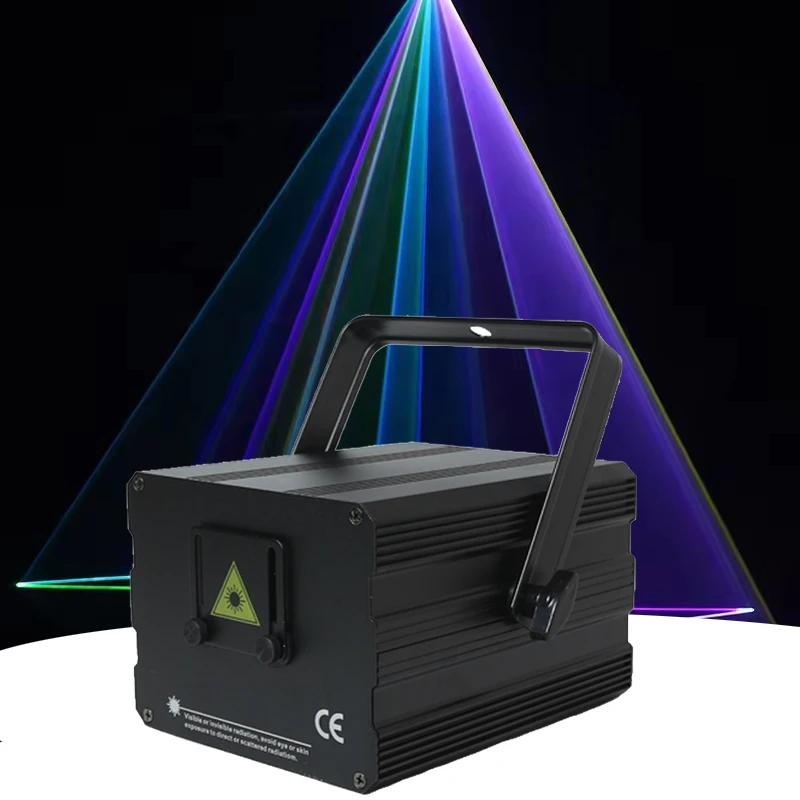 Полноцветные анимационные лазерные огни 2 Вт RGB, сценический эффект, Профессиональный светильник, проектор, DMX DJ, лампа для дискотеки и танцев