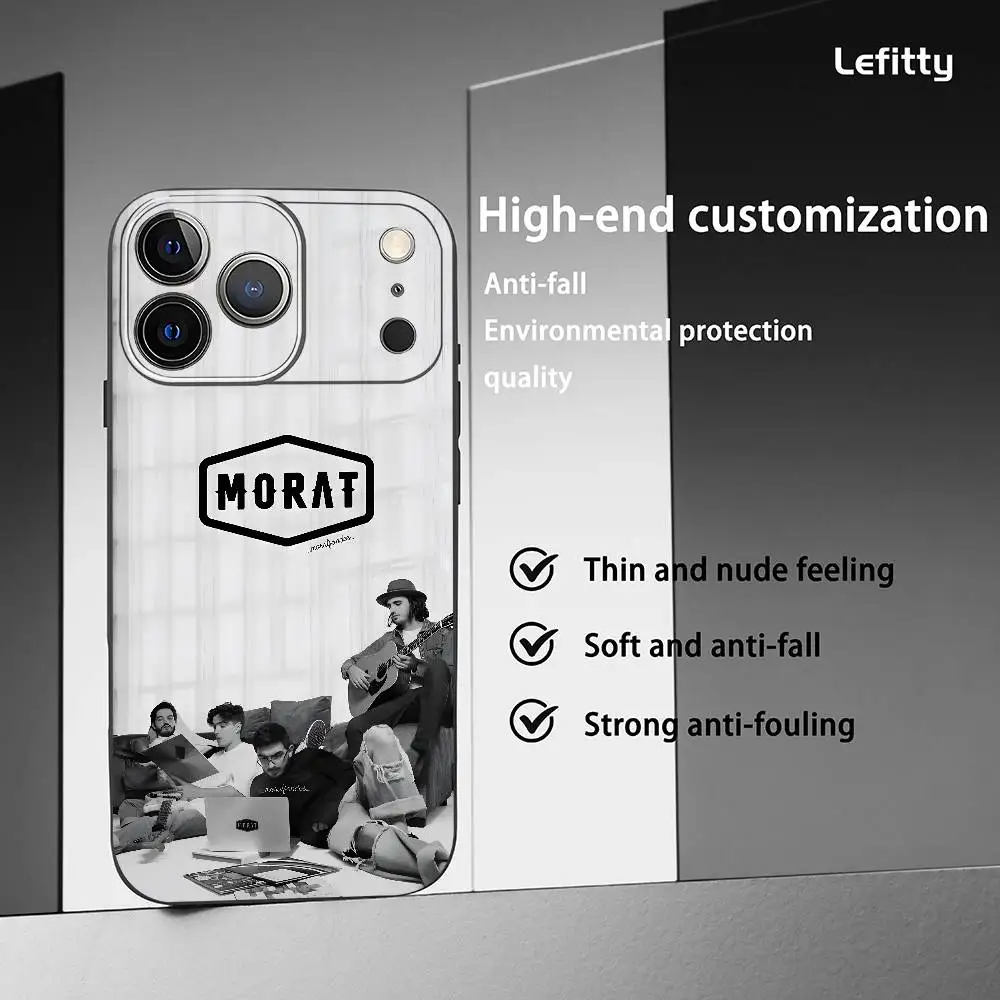 Фото Чехол для телефона Music Rock Band M-Morat для iPhone 17, 16, 15, 14, 13, 12, 11 Pro Max Plus, мини-черный матовый мягкий чехол Funda №2