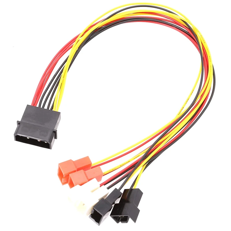 Кабель питания с 4-контактным разъемом Molex на 3-контактный вентилятор 12 в 7 в 5 в кабель охлаждения вентилятора