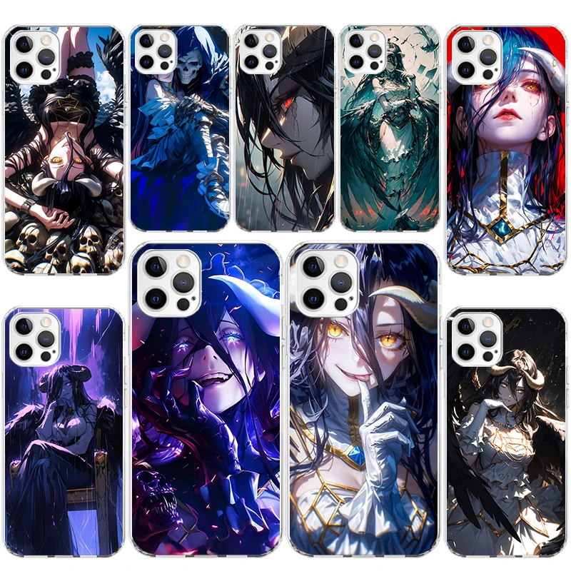 Мягкий силиконовый чехол для телефона Albedo Overlord Anime для Apple iPhone 11 14 15 Plus 16 Pro Max 12 13 Mini 16E X XS 7 8 + чехол Fundas