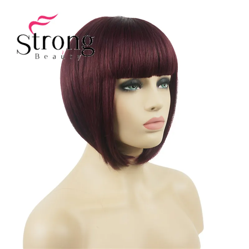 Фото StrongBeauty Ombre Фиолетовый Короткие Волосы Парик Боб Термостойкий Полностью Синтетический Парик для Женщин №3