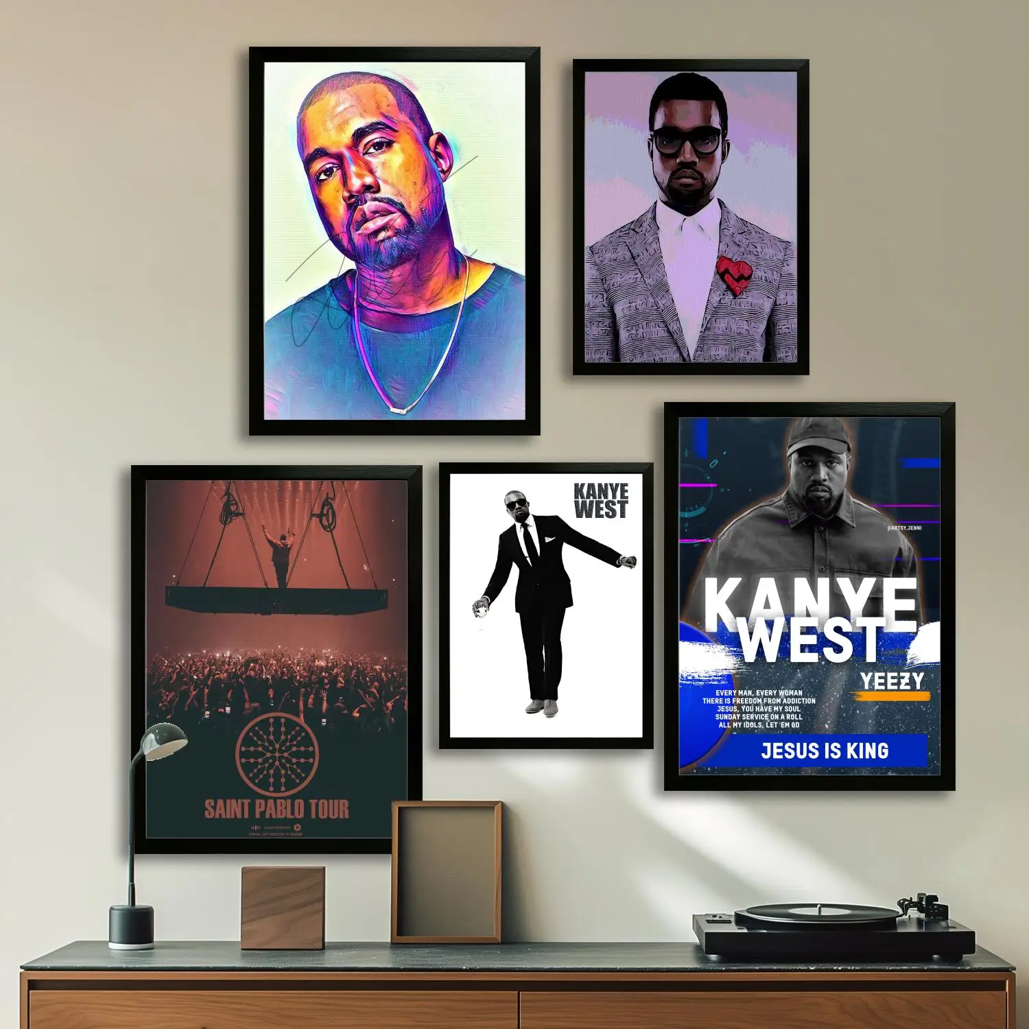 kanye west Canvas Art Poster and Wall Art, Picture Print, Modern Family, Bedroom Decor, Posters,Decorative painting