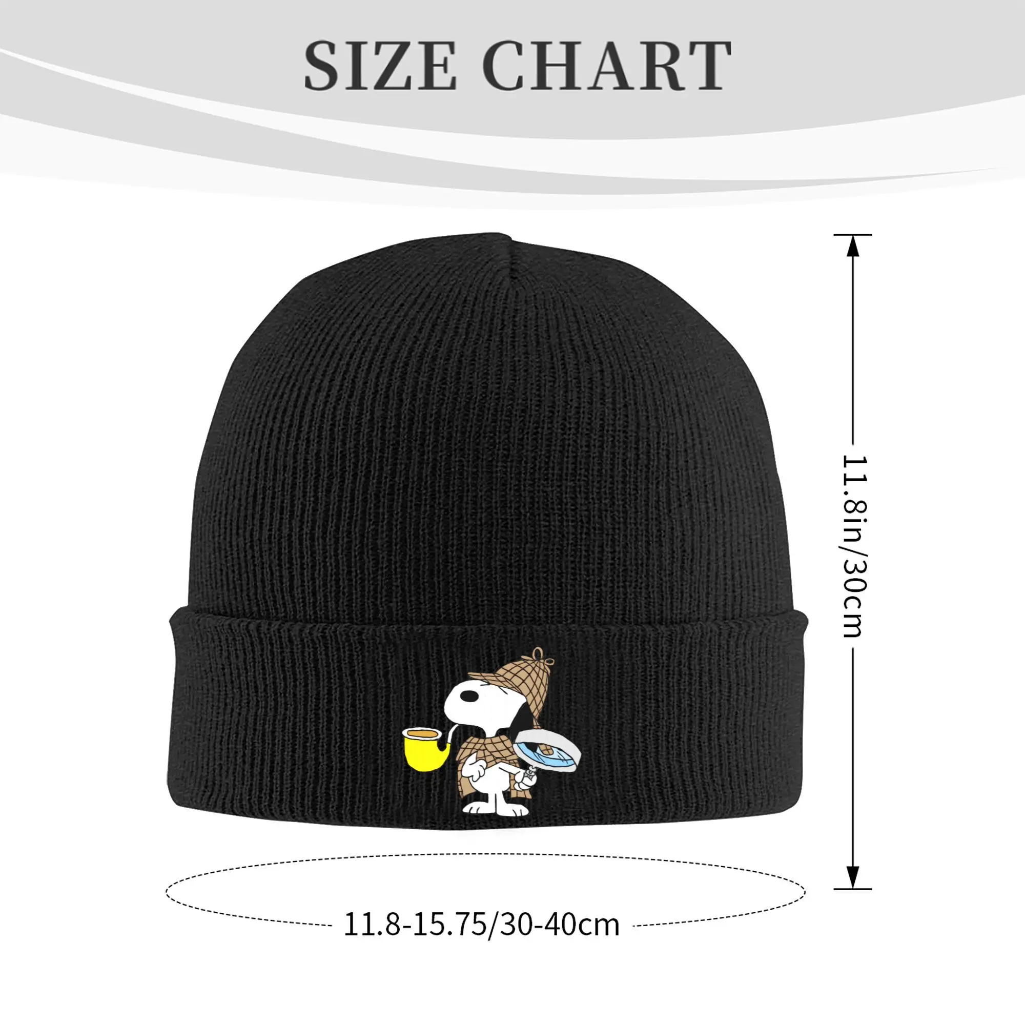 Фото Шапки-бини Snoopys для курения Skullies на заказ для мужчин и женщин, унисекс, крутая зимняя теплая вязаная шапка для взрослых, шапки с капюшоном №2