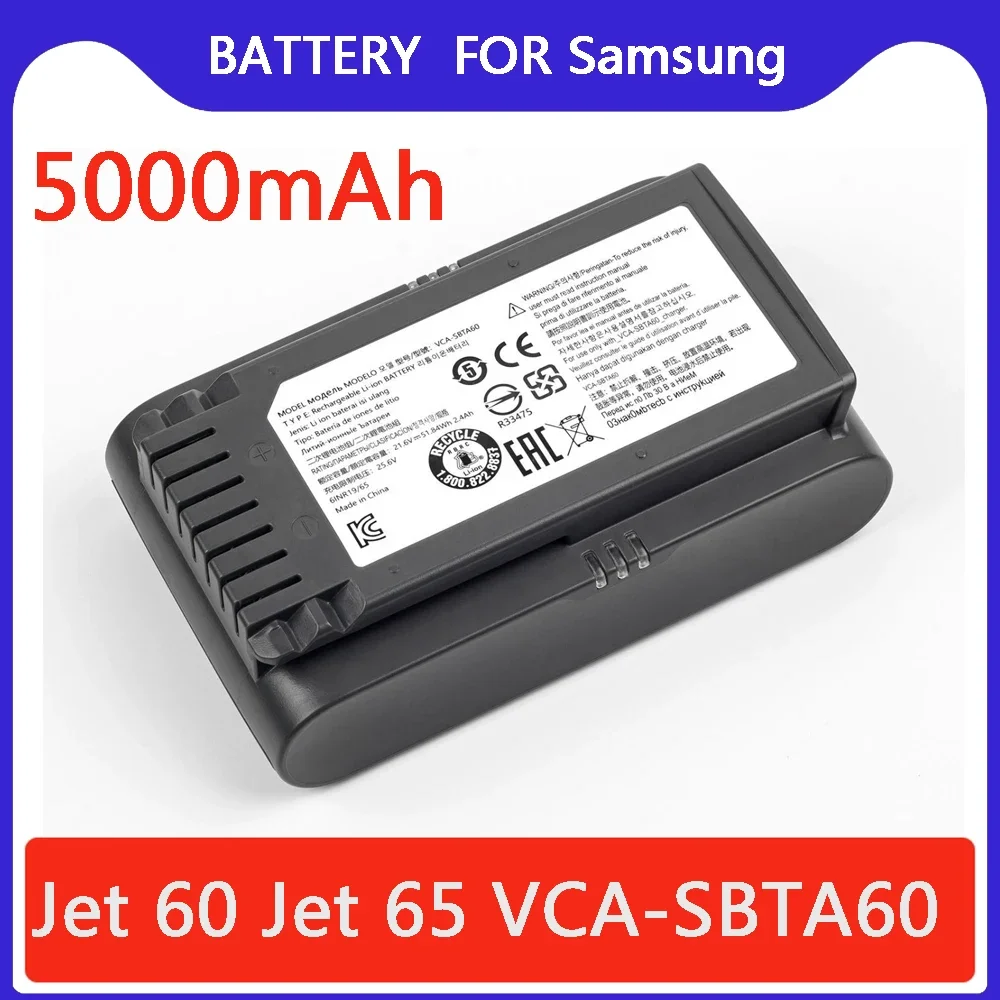Для пылесоса Samsung VCA-SBTA60 аккумулятор Jet 60 Turbo Jet 75E полный VS15A6031R4 VS15A6031R5 VS20B75ACR5 VS20B75ADR5