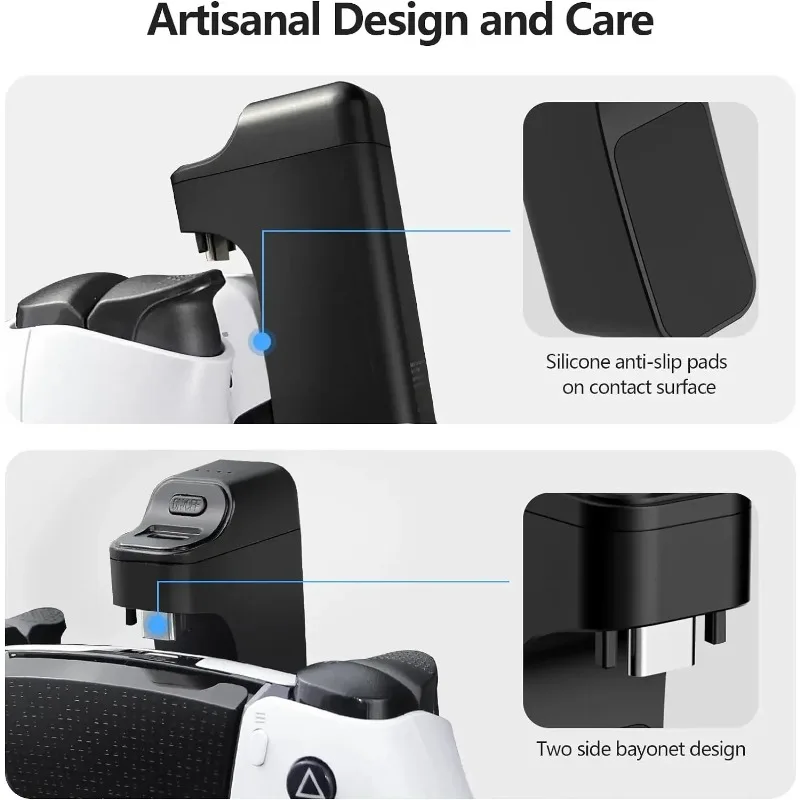 Фото 1 шт. для аккумулятора контроллера PS5 DualSense Edge, быстрая зарядка 3500 мАч, портативное беспроводное зарядное устройство - перезаряжаемый аккумулятор №3