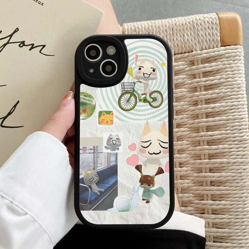 INS Cute Toro Inoue Cat Phone Case Hard Leather For IPhone 16 15 14 13 12 Mini 11 14 Pro Max Xs X Xr 7 8 Plus Fundas (art.: 3920cb1bbca0c) - 3920cb1bbca0c