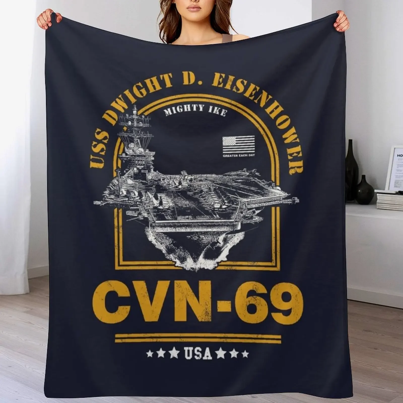 CVN-69 USS Dwight D. Eisenhower Пледы для путешествий Большие модные одеяла для диванов
