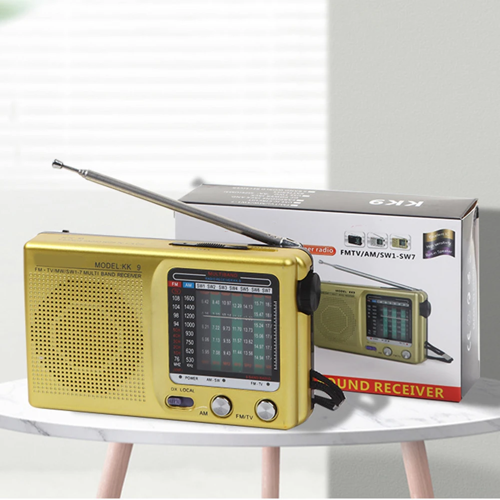 Портативная телескопическая антенна, ручной мини-радиоприемник AM/FM, Полнодиапазонный, с питанием от батареи, для использования в помещении и на улице