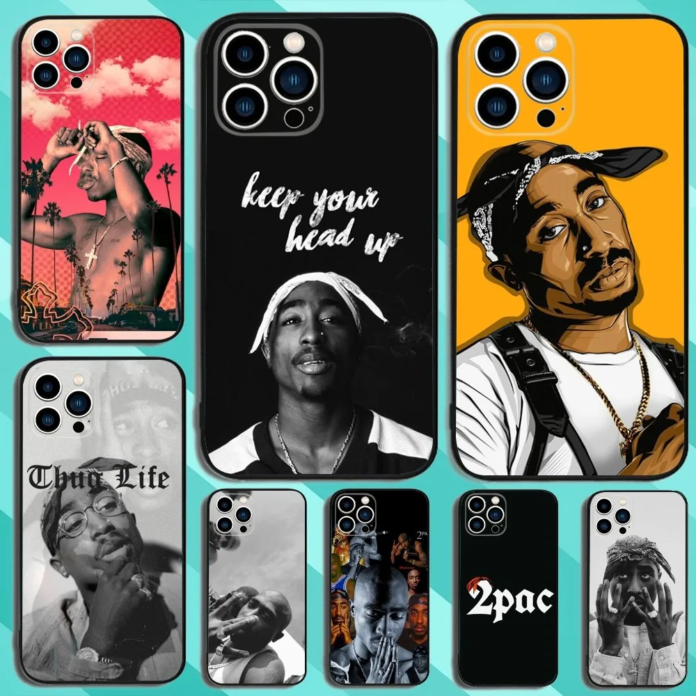 Чехол для телефона Rapper T-Tupac Shakur для iPhone 16,15,14,13,12,11,Plus,Pro Max,XS,XR,SE,Mini,8,7, мягкий силиконовый черный чехол