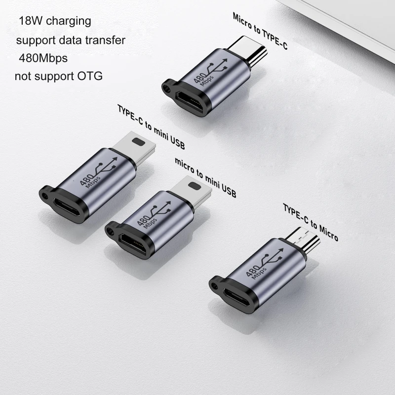 Переходник с Usb-C на Micro USB Mini USB Type-C «Мама» на Micro Usb «папа», конвертер для телефона, планшета, камеры, адаптер для зарядки