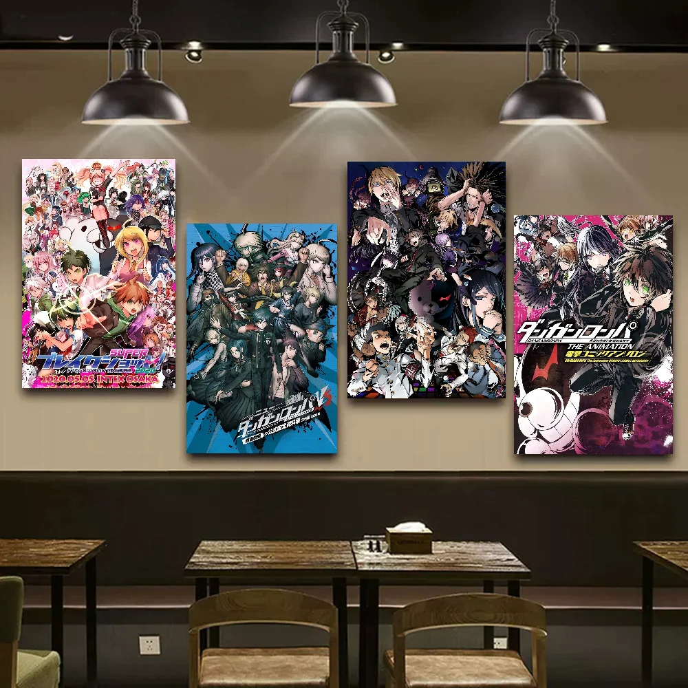 Фото Аниме Danganronpa, хорошее качество, принты и постеры, водостойкая бумажная наклейка, кофейня, бар, постеры, наклейки на стену №2