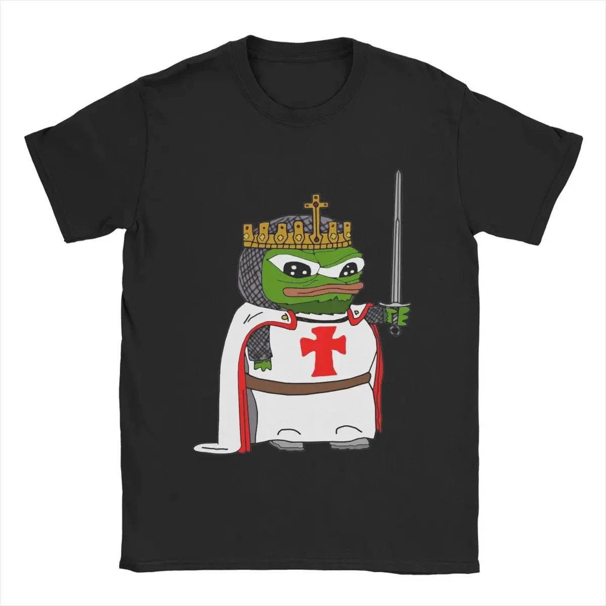 Мужские хлопковые футболки Pepe Knight's Templar Apu, повседневные футболки с круглым вырезом, футболка с короткими рукавами, одежда в подарок