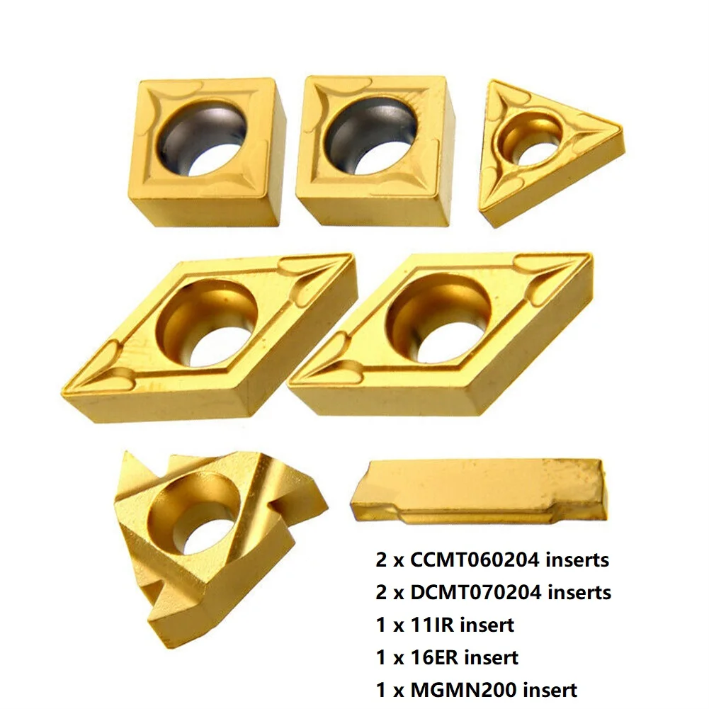 7шт CCMT 060204 , 11IR, 16ER, MGMN200, DCMT 070204   Для токарно-расточной оправки с хвостовиком 12 мм Herramientas Ferramentas Multimeter